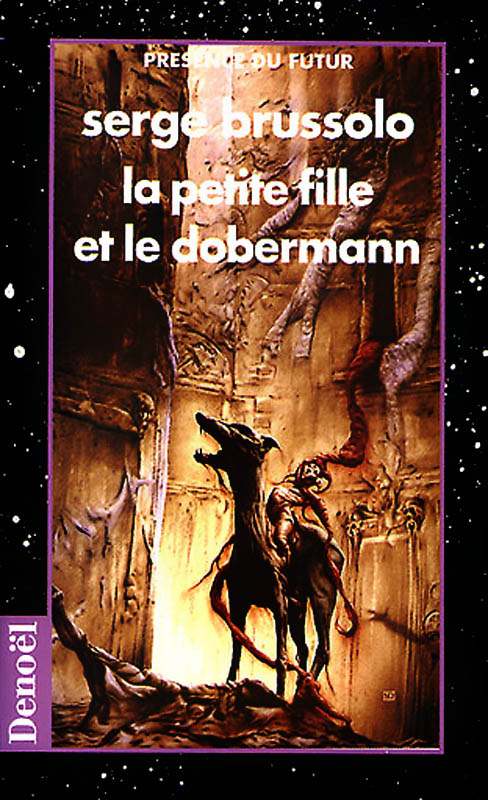 La petite fille et le dobermann
