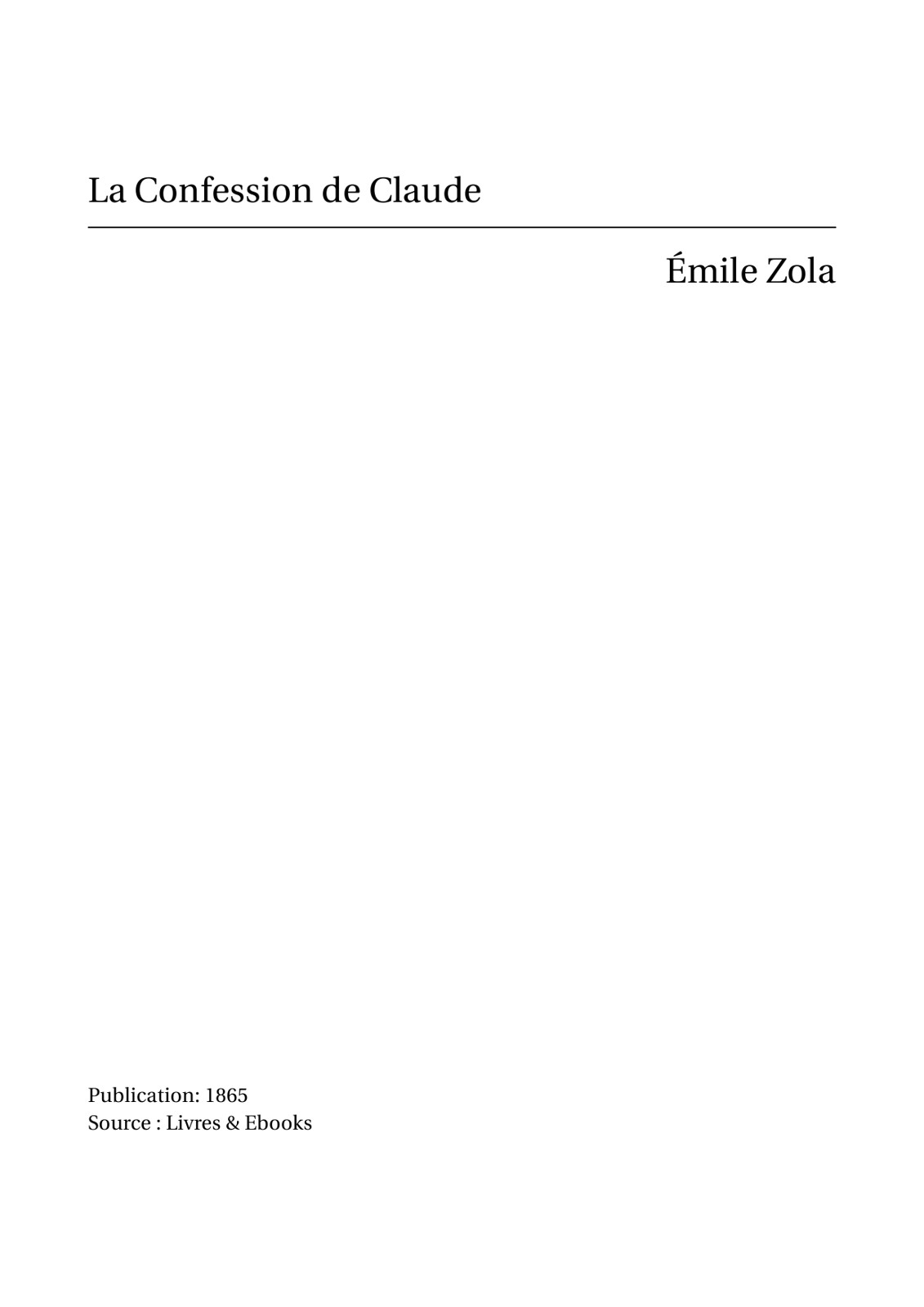 La Confession de Claude