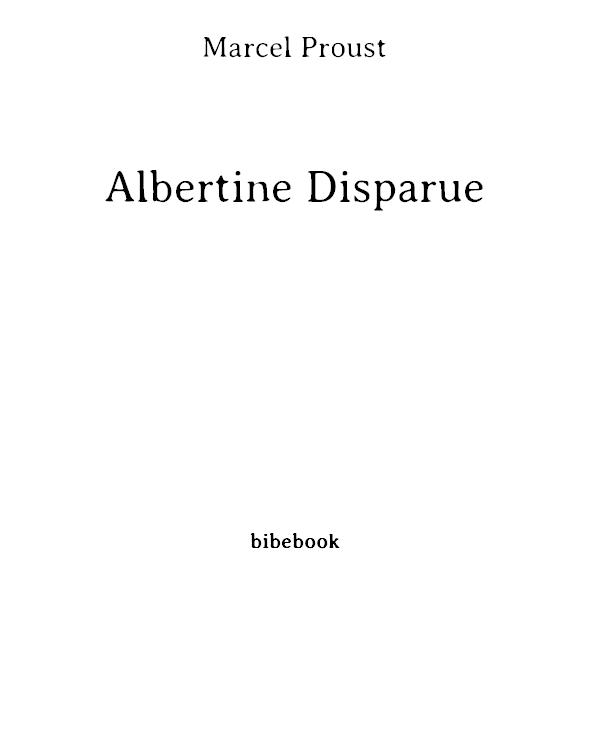 Albertine Disparue