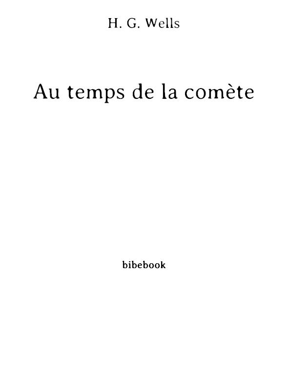 Au temps de la comète