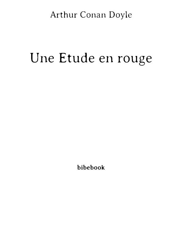 Une Étude en rouge