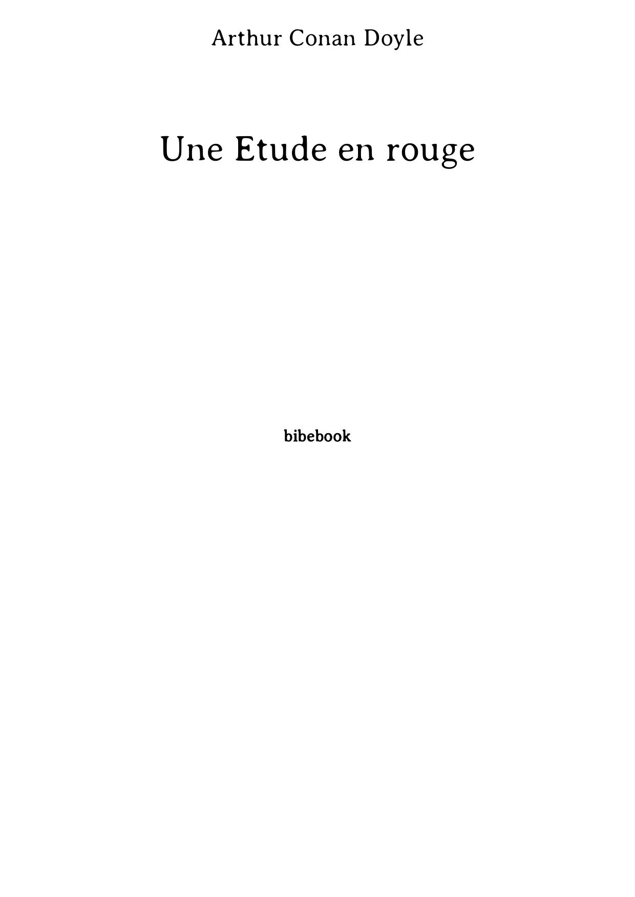Une Étude en rouge