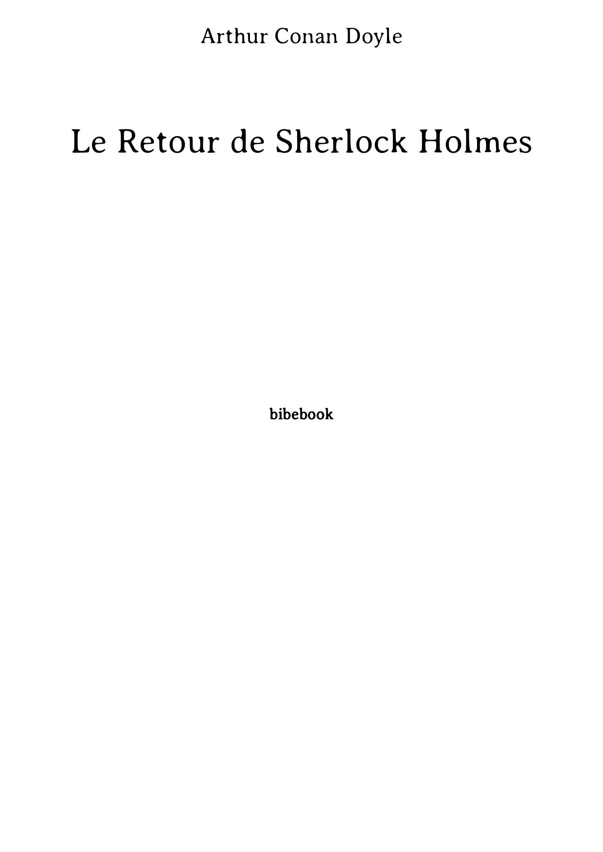 Le Retour de Sherlock Holmes