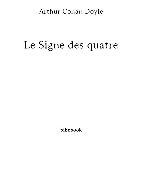 Le Signe des quatre